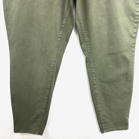 Torrid Sky High Skinny Super Soft Jeans Womens 26T Tall Stretch Olive Green - Picture 3 of 15